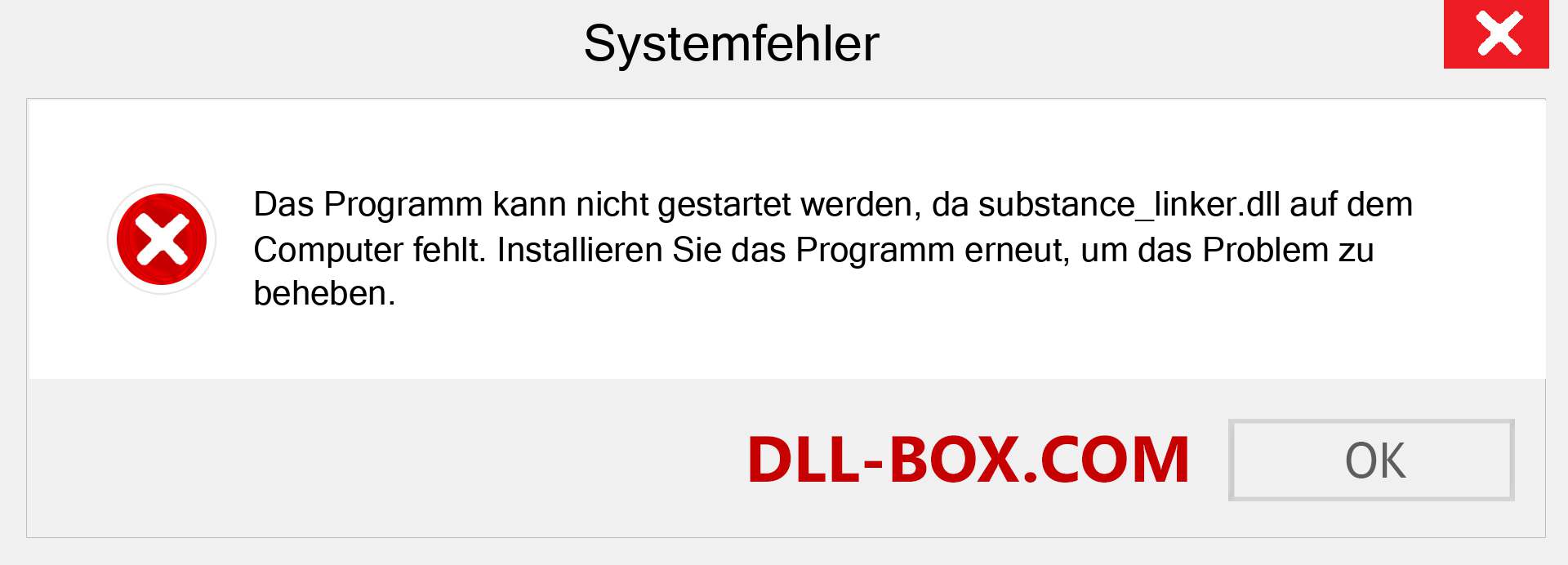 substance_linker.dll-Datei fehlt?. Download für Windows 7, 8, 10 - Fix substance_linker dll Missing Error unter Windows, Fotos, Bildern