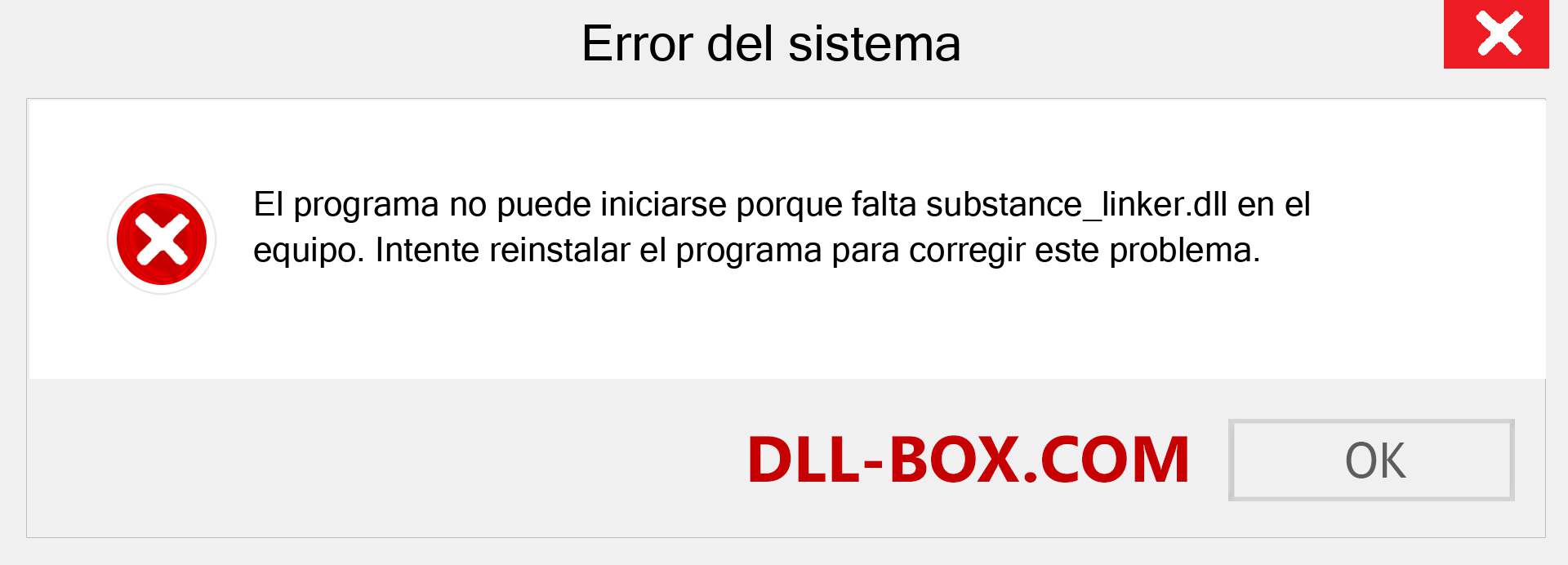 ¿Falta el archivo substance_linker.dll ?. Descargar para Windows 7, 8, 10 - Corregir substance_linker dll Missing Error en Windows, fotos, imágenes