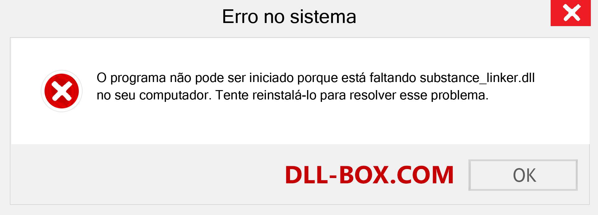 Arquivo substance_linker.dll ausente ?. Download para Windows 7, 8, 10 - Correção de erro ausente substance_linker dll no Windows, fotos, imagens